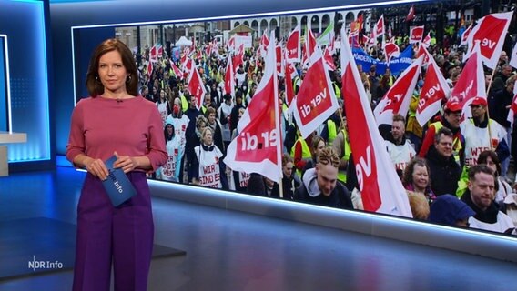 Romy Hiller moderiert NDR Info © Screenshot 