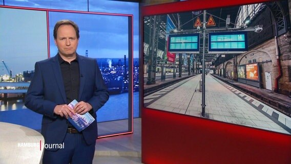 Christian Buhk moderiert ds Hamburg Journal 18.00. © Screenshot 