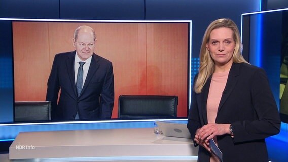 Juliane Möcklinghoff moderiert NDR Info um 14:00 Uhr. © Screenshot 