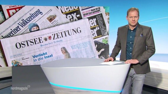 Thilo Tautz moderiert die Frühausgabe Nordmagazin. © Screenshot 