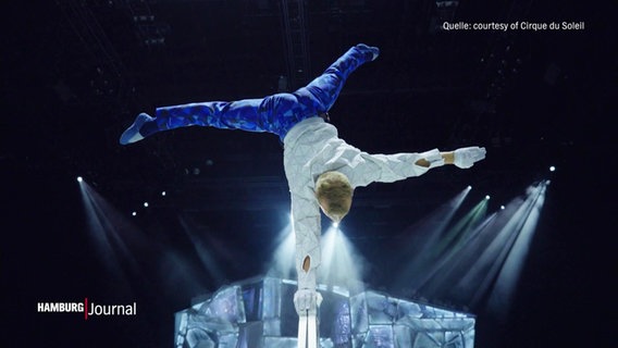 Ausschnitt einer akrobatischen Cirque du Soleil Performance. © Screenshot 
