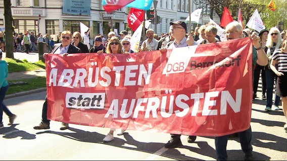 Der DGB und DIE LINKE boykottieren den diesjährigen Hamburger Ostermarsch. © Screenshot 