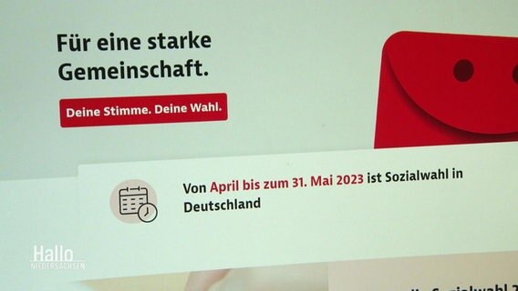 Werbung für die Sozialwahl 2023. © Screenshot 