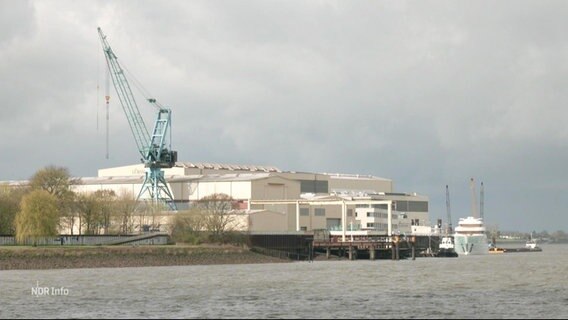 Die Bremer Lürssen-Werft. © Screenshot 