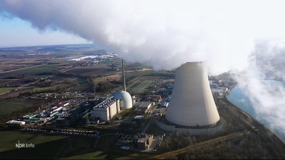 Ein Kernkraftwerk aus der Luft betrachtet. © Screenshot 