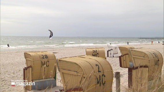 Strandkörbe an der Ostsee. © Screenshot 