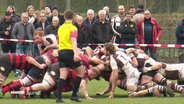 Zwei ineinander verkeilte Rugby-Mannschaften auf einem Spielfeld. © Screenshot 