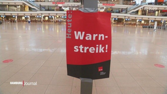 Am Hamburger Flughafen wird wieder gestreikt. © Screenshot 