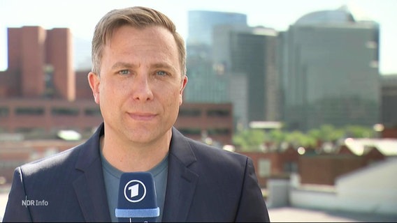 Reporter Torben Börgers berichtet live aus den USA. © Screenshot 