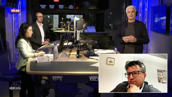 Die NDR Info Redezeit heute mit Moderator Gerd Wolff. © Screenshot 