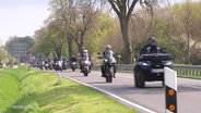 Motorräder und Quads brausen über eine Landstraße. © Screenshot 