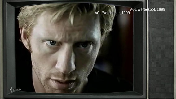 Ausschnitt aus dem Kult-Werbeclip von AOL mit Boris Becker. © Screenshot 