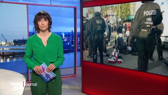 Theresa Pöhls moderiert das Hamburg Journal um 18:00 Uhr. © Screenshot 