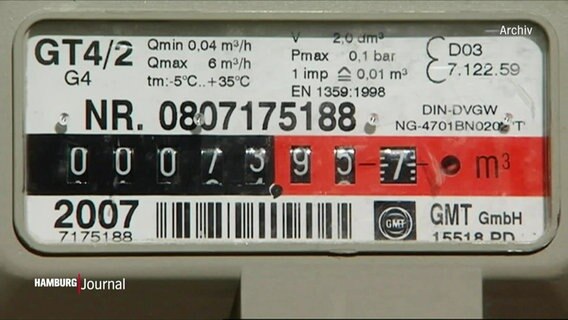 Die Nahaufnahme eines Stromzählers. © Screenshot 