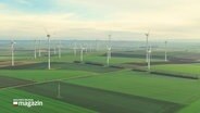 Ein Windpark aus der Luft © Screenshot 