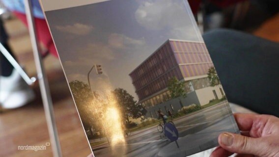 Ein Prospekt zeigt den geplanten Neubau der Community Medicine Greifswald. © Screenshot 