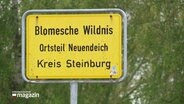 Ortseingangsschild "Blomesche Wildnis". © Screenshot 