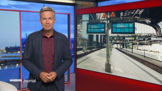 Thomas Görlitzer moderiert das Hamburg Journal 18.00. © Screenshot 