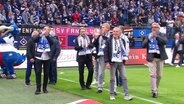 Mehrere HSV-Legenden feierten am Wochenende das Jubiläum des Europacup-Sieges vor 40 Jahren. © Screenshot 