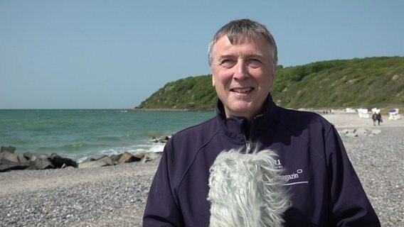 Uwe Ulbrich berichtet über das Wetter aus Hiddensee © Screenshot 