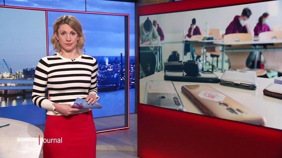Eva Diederich moderiert Hamburg Journal 18:00 Uhr. © Screenshot 