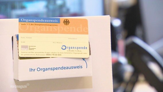 Organspende-Ausweis. © Screenshot 