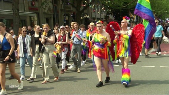 Szenen vom CSD in Hannover. © Screenshot 