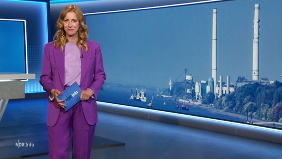 Moderatorin Ilka Petersen im Studio © Screenshot 