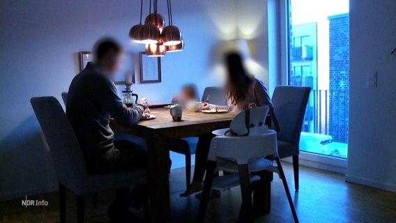 Eine Familie am Essenstisch. © Screenshot 