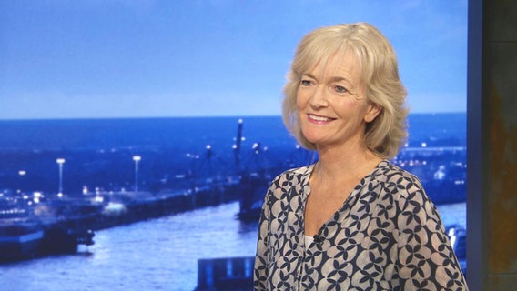 Susanne von Rabenau vom DRK-Blutspendedienst zu Gast im Hamburg Journal des NDR Fernsehens. © Screenshot 