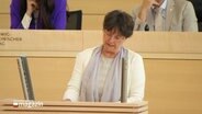 Finanzministerin Monika Heinold von den Grünen spricht im Landtag. © Screenshot 