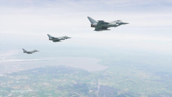 Drei Eurofighter in der Luft. © Screenshot 