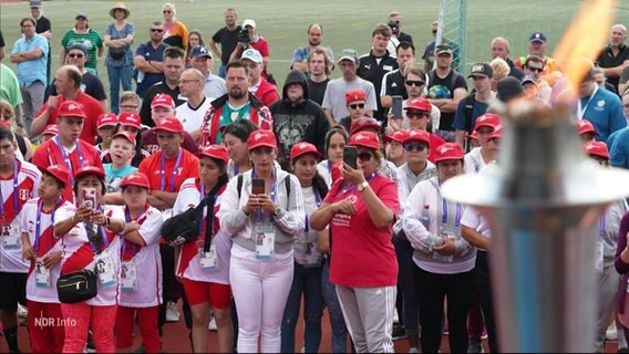 Die peruanische Delegation für die Special Olympics. © Screenshot 