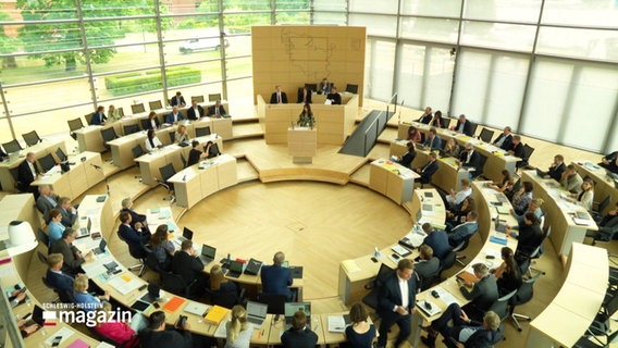 Debatte im Landtag von oben betrachtet. © Screenshot 