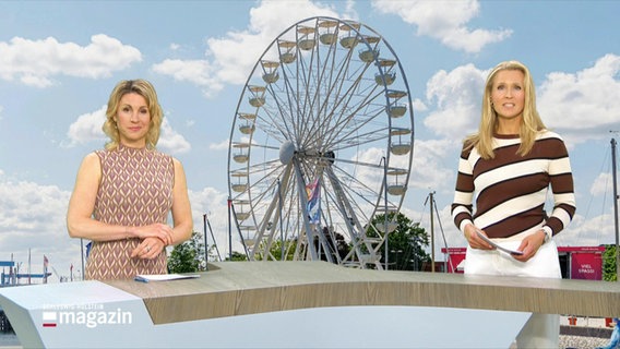 Eva Diederich und Gabi Lüeße moderieren das Schleswig-Holstein Magazin. © Screenshot 