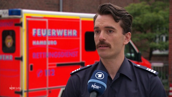 Leo Dittrich von der Feuerwehr Hamburg. © Screenshot 