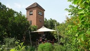 Das Café im Trafohäuschen im Müritz-Nationalpark. © Screenshot 