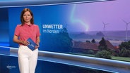Romy Hiller moderiert NDR Info extra "Unwetter im Norden" am 22.06.2023. © Screenshot 