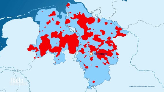 Schematische Karte mit den nitratbelasteten Grundwassergebieten. © Screenshot 