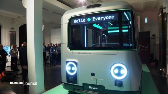 Der "Holon Mover", ein autonom sich bewegendes Fahrzeug in Form eines sehr kleinen Buses. © Screenshot 