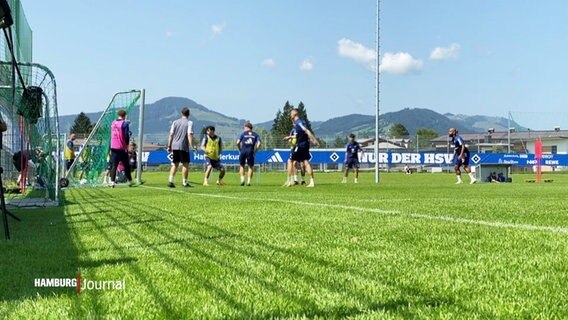 Der HSV beim Training in Kitzbühel. © Screenshot 