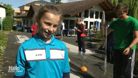 Minigolferin Hanna Havemann. © Screenshot 