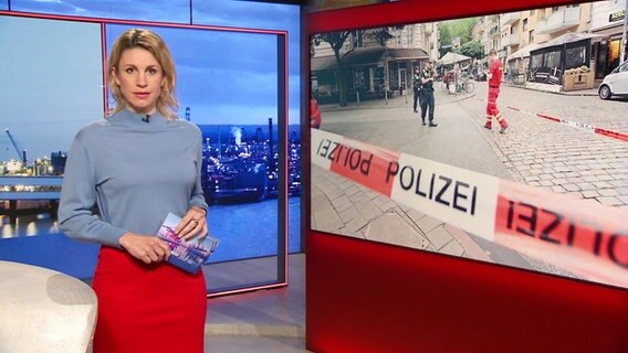 Eva Diederich moderiert das Hamburg Journal 18:00. © Screenshot 