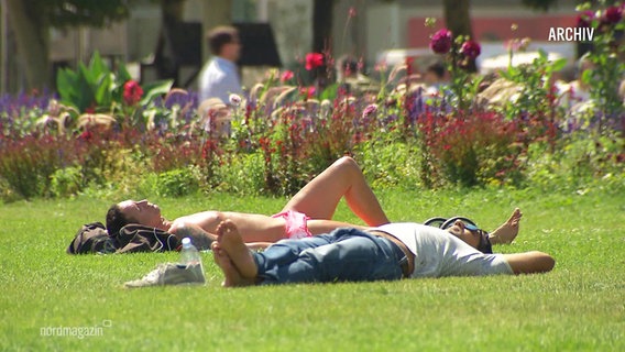 Menschen liegen im Park. © Screenshot 