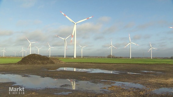 Eine Landschaft mit Windrädern. © Screenshot 