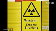 Warnzeichen für Radioaktivität. © Screenshot 