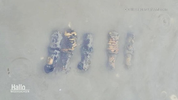 Munitionsreste im Wasser. © Screenshot 