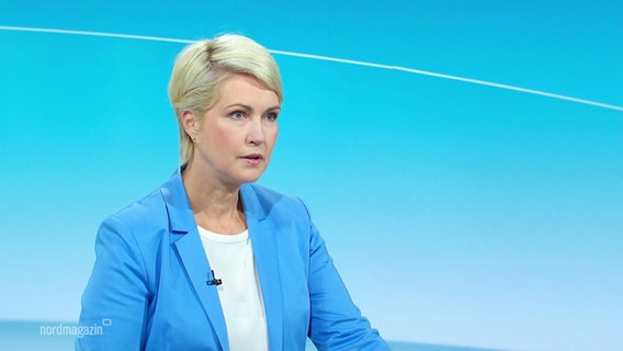 Ministerpräsidentin Manuela Schwesig. © Screenshot 