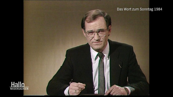 Bischof Horst Hirschler beim Wort zum Sonntag 1984 © Screenshot 
