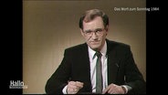 Bischof Horst Hirschler beim Wort zum Sonntag 1984 © Screenshot 